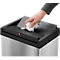 Collecteur de déchets Big-Box Swing XL Hailo, 52 L, rectangulaire, couvercle basculant, inox