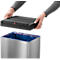 Collecteur de déchets Big-Box Swing XL Hailo, 52 L, rectangulaire, couvercle basculant, inox