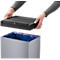 Collecteur de déchets Big-Box Swing XL Hailo, 52 L, rectangulaire, couvercle basculant, tôle d'acier, argent