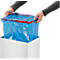 Collecteur de déchets Big-Box Swing XL Hailo, 52 L, rectangulaire, couvercle basculant, tôle d'acier, blanc