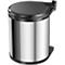 Collecteur de déchets Compact-Box M Hailo, 15 L, rond, couvercle pivotant-basculant, inox