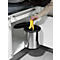 Collecteur de déchets Compact-Box M Hailo, 15 L, rond, couvercle pivotant-basculant, inox
