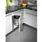 Collecteur de déchets Compact-Box M Hailo, 15 L, rond, couvercle pivotant-basculant, inox