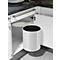 Collecteur de déchets Compact-Box M Hailo, 15 L, rond, couvercle pivotant-basculant, tôle d'acier, blanc