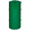 Collecteur de déchets double battant compacte VAR, pour sacs poubelle de 120 l, avec poignée et couvercle, ignifuge, vert émeraude