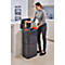 Collecteur de déchets Intelligent Waste Totem, rectangulaire, compartiment + tiroir, 60 L, avec couvercle, inox, graphite