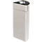 Collecteur de déchets Orgavente, acier, volume 30 L, triangle, l. 350 x P 350 x H 760 mm, bac autoextinguible, inox