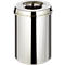 Collecteur de déchets pour utilisation en intérieur, 30 L, autoextinguible, structure inox/couvercle inox