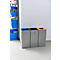 Collecteur de déchets recyclables Quadro VAR - acier - 3 x 81 L - galvanisé
