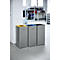 Collecteur de déchets recyclables Quadro VAR - acier - 3 x 81 L - galvanisé