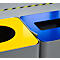 Collecteur de déchets recyclables Quadro VAR - acier - 3 x 81 L - galvanisé