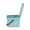 Collecteur de déchets Sort & Go, rectangulaire, avec support mural, couvercle et poignée, 6 L, plastique, vert menthe