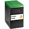 Collecteur modulaire WSB pour tri sélectif, 15 lites, 200 x 300 x 350 mm, bac noir et couvercle vert