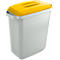 Collecteur pour tri sélectif DURABIN®- 60 L - gris avec couvercle jaune
