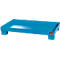 Blue tub with four rectangular feet.