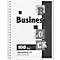 Spiral-bound notepad with grid paper, print of Businessblock and corner graphics.