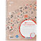 Ringbuch mit recyceltem Papier, bedruckt mit Mathe-Symbolen. Roter Kreis mit Text 'COLLEGEBLOCK'.