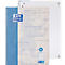 Collegeblock Oxford Recycling, 80 Blatt, DIN A4+, 90 g/m², 4fach gelocht, Spiralbindung, OPTIK PAPER®, mikroperforiert, liniert, Rand links, blau