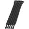 Collier de serrage, bande autogrippante, l. 12,5 x L 200 mm,noir, 10 p.
