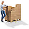 ColomPac carton pliable Eurobox S, fermeture autocollante &amp; fil d'arrachage, pliage en Z, peut être combiné avec des palettes Euro, extérieur L 150 x l 100 x H 150 mm, intérieur L 95 mm, 20 pièces, carton ondulé, brun