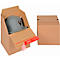 ColomPac carton pliable Eurobox S, fermeture autocollante &amp; fil d'arrachage, pliage en Z, peut être combiné avec des palettes Euro, extérieur L 200 x l 200 x H 200 mm, intérieur L 194 mm, 10 pièces, carton ondulé, brun