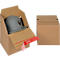ColomPac carton pliable Eurobox S, fermeture autocollante &amp; fil d'arrachage, pliage en Z, peut être combiné avec des palettes Euro, extérieur L 200 x l 200 x H 200 mm, intérieur L 194 mm, 20 pièces, carton ondulé, brun