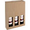 ColomPac SAWP wijnkarton, voor 3 flessen, L 273 x B 93 x H 374 mm, golfkarton, kraftbruin, 10 stuks