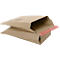 Close-up van een bruine envelop met rode tape om te openen.