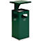 Combi-asbak B32, met dak, incl. binnenwerk, groen