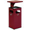 Combi-asbak B32, met dak, incl. binnenwerk, rood