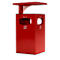 Combi-asbak B42, met dak, incl. binnenwerk, rood