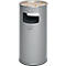 Combi-asbak, H 700 mm, zilver