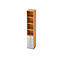 Combi-boekenkast 3 legborden + 4 laden, spaanplaat, B 400 x D 420 x H 2200 mm, beukendecor/zilver