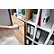 Combikast LIONI - van hout - B 850 x D 400 x H 1200 mm - wit en Navarra eik decor