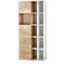 Combikast LIONI - van hout - B 850 x D 400 x H 1970 mm - wit en Navarra eik decor