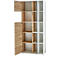 Combikast LIONI - van hout - B 850 x D 400 x H 1970 mm - wit en Navarra eik decor