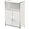 Combikast Toledo, met zicht-achterwand, afsluitbaar, 3 ordnerhoogten, 1 vak, B 800 x D 380 mm, wit