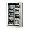 Combinatie veiligheidskast type 30 asecos K-PHOENIX-30, draai- en vouwdeuren met deurstopsysteem, voorzijde lichtgrijs, B 1202 x D 598 x H 1968 mm