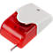 Combinatiealarm voor CEMO Premium en Premium Plus acculaadkasten, visueel &amp; auditief, 100 dB volume, knipperlicht, B 73 x D 43 x H 122 mm