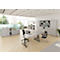 Combinatiekast Breno, 6OH, kast en legbord, afsluitbaar, B 800 x D 420 x H 2156 mm, spaanplaat, lichtgrijs/lichtgrijs