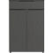 Combinatiekast Porto, 1 lade, 2 deuren en 2 legplanken, 2 OH, B 810 x D 400 x H 1200 mm, grafiet