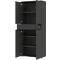 Combinatiekast Porto, 1 lade, 4 deuren en 3 legplanken, 4 OH, B 810 x D 400 x H 1970 mm, grafiet