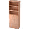 Combinatiekast TOPAS LINE, 6 dossierhoogtes, legbord en hangmappensysteem, decor notenhout/Notenhout decor