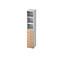 Combinatiekast TOPAS LINE, 6 dossierhoogtes, legborden + 6 laden, wit/eiken