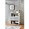 Combinatierek met 2 laden TEMPIO - van hout - B 800 x D 340 x H 1070 mm - wit/beton