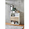 Combinatierek met 2 laden TEMPIO - van hout - B 800 x D 340 x H 1070 mm - wit/Sonoma eik