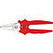 Red garden shears with silver blades. "STAINLESS" is written on one blade.