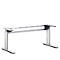 Comfort tafelframe, voor bureaubreedtes 1200-2000 mm, elektrisch in hoogte verstelbaar, H 610-1280 mm, C-voet, zilver