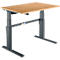 Comfortabele tafel, elektrisch in hoogte verstelbaar, rechthoekig, C-poot, B 1200 x D 800 x H 655-1305 mm, beuken decor/antraciet