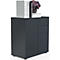 Commode Dalosa, 4 compartiments &amp; 2 tiroirs, porte, L 700 x P 390 x H 770 mm, bois, anthracite